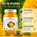 Sea Moss & Chia Seed Gel 16oz – Mango Flavor, Natural Blend - Image 4