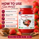 Sea Moss & Chia Seed Gel 16oz – Strawberry Flavor, Natural Blend - Image 6