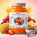 Sea Moss & Chia Seed Gel 16oz – Strawberry Banana Flavor, Natural Blend